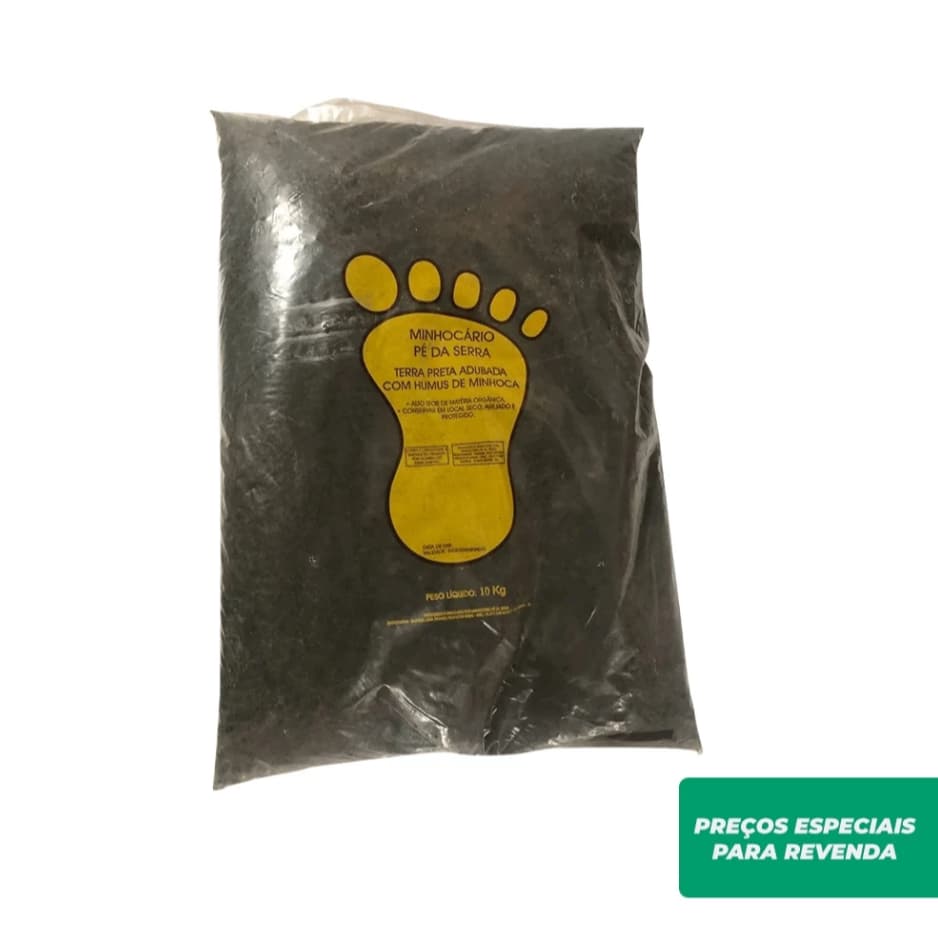 Terra Adubada Com Húmus De Minhoca 10kg natural e nutritiva