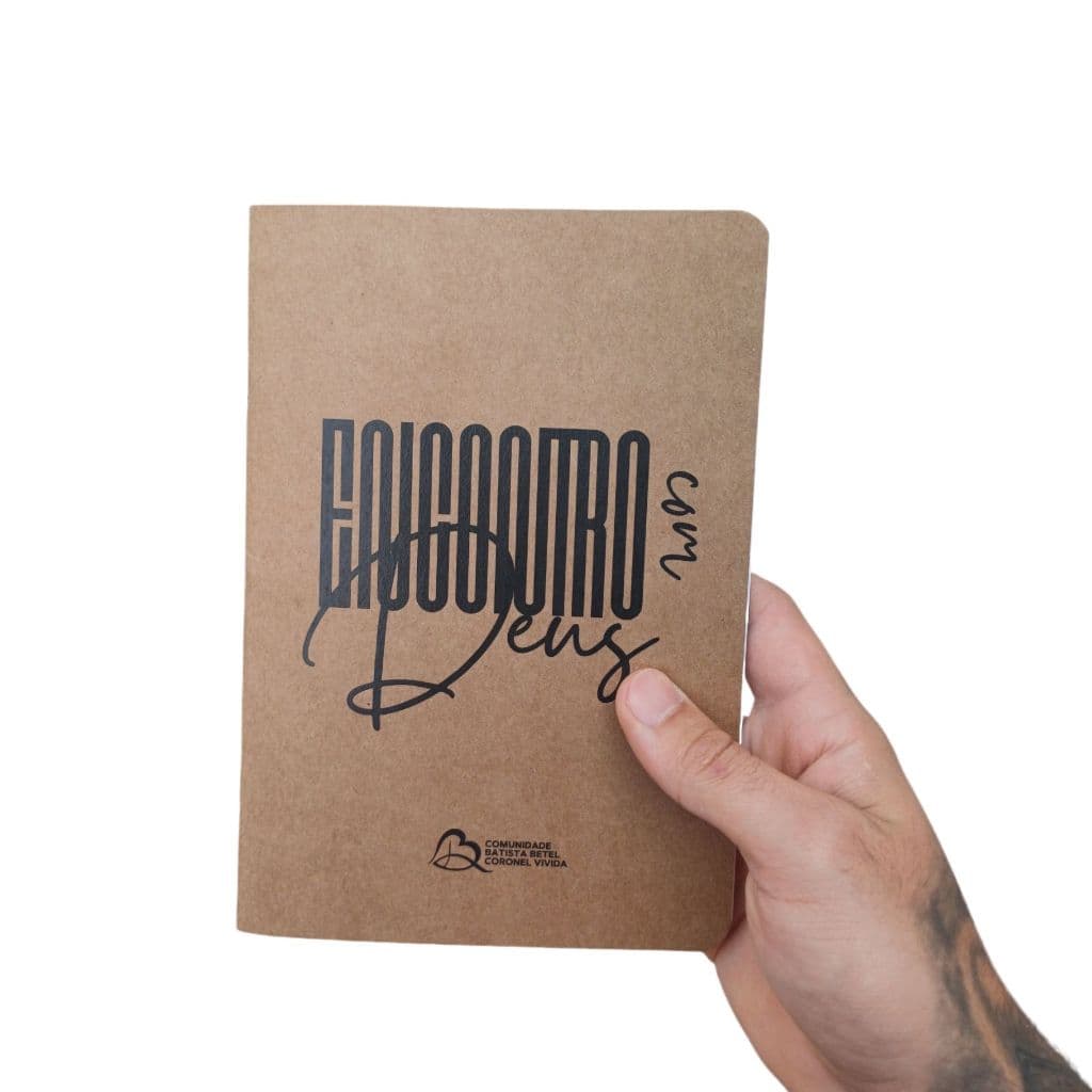 10 Cadernos Kraft 14x20cm Personalizado com Sua Logo