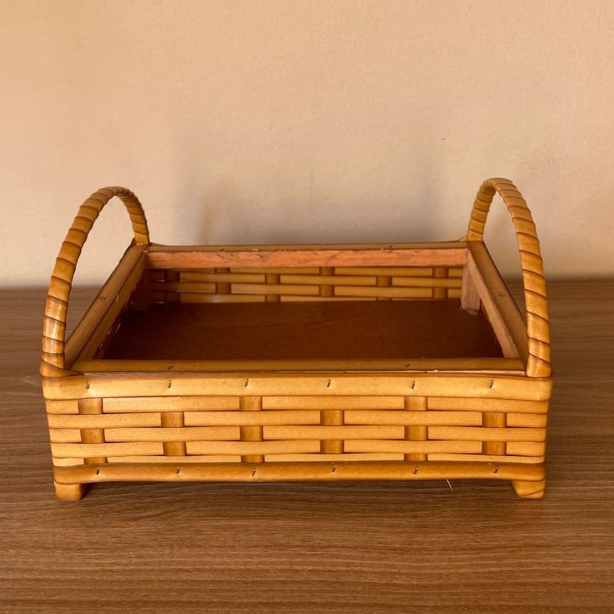 Cesta Café da Manhã 30cm x 21cm Bandeja Organizadora em Fibra Sintética Tamanho P