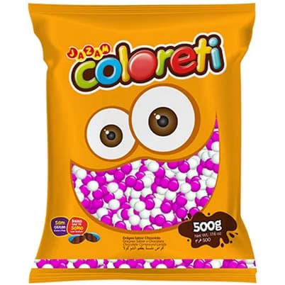 Confete Coloreti Branco com Rosa Meio KG (500gms)