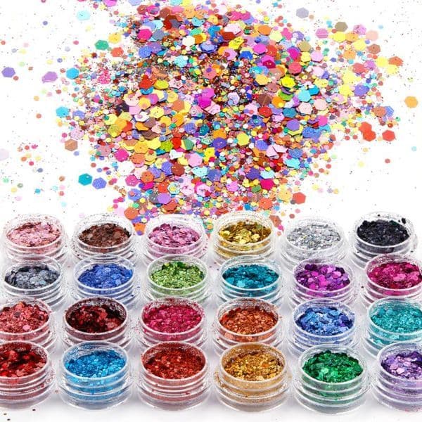 Glitter Chunky Poliéster Importado - Cores Holográficas 10g - Resina Epóxi