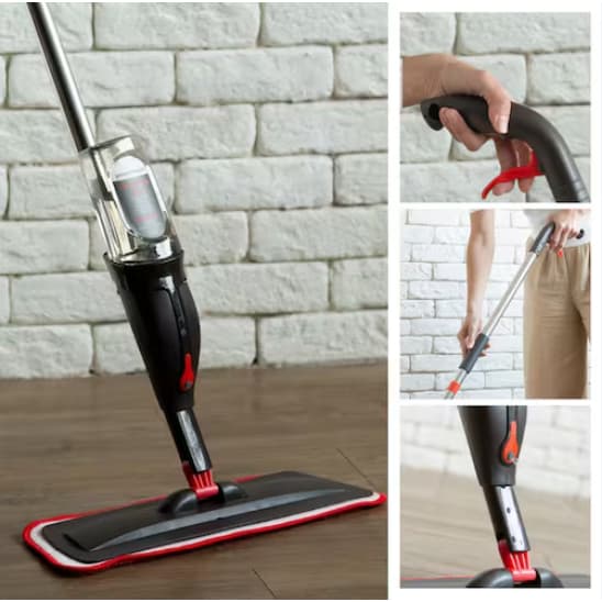 Esfregão Mop Limpeza Reservatório Spray Produto Uso Fácil e Prático Super Absorvente Casa