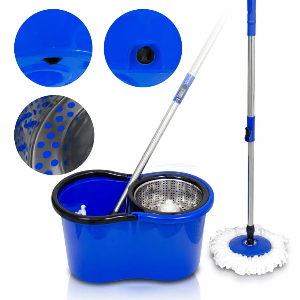 Balde Perfect Mop Pro 360 Inox Com 3 Refis Azul