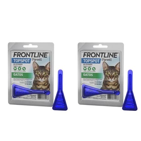 Kit 2 Frontline Topspot Antipulgas e Carrapatos para Gatos com 1 Pipeta de 0,5 ml