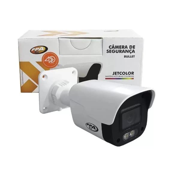 Câmera Jetcolor Bullet HD IR 20M Colorida Full HD 1080p PPA