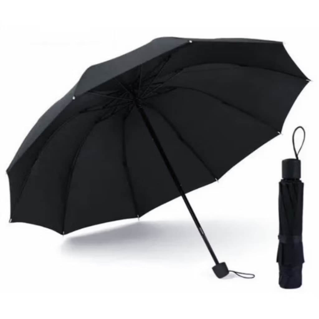 Sombrinha Guarda Chuva Masculina Feminina Grande Dobrável Preto