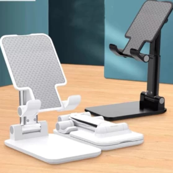 Suporte Para Celular e Tablet Dobrável Portátil Ajustável Apoio Mesa