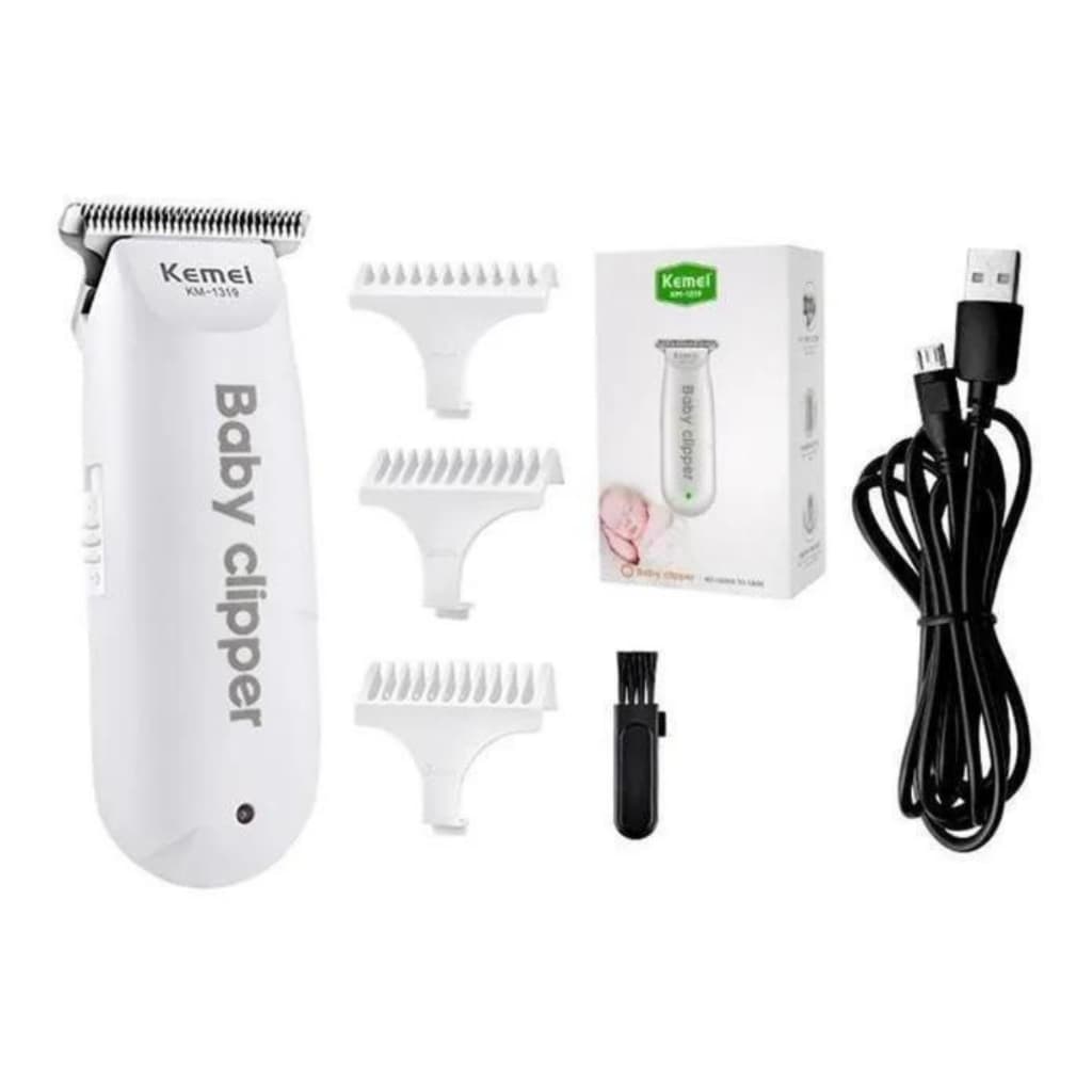 Maquina Cortar Cabelo Infantil Kemei/Silenciosa/Bebê/Criança/Aparador sem Dor/Recarregável
