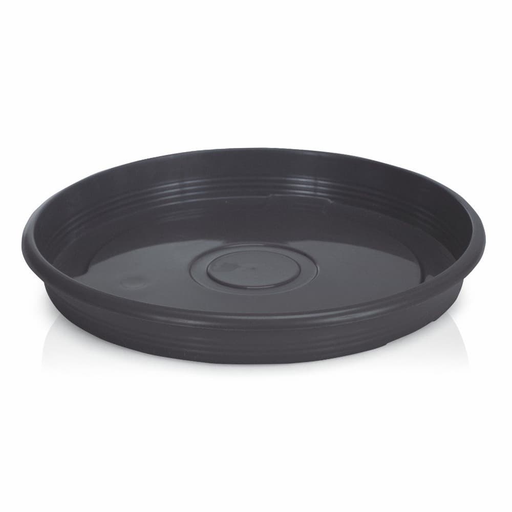Prato para Vaso Plástico preto 20,5cm 1 unidade Ercaplast