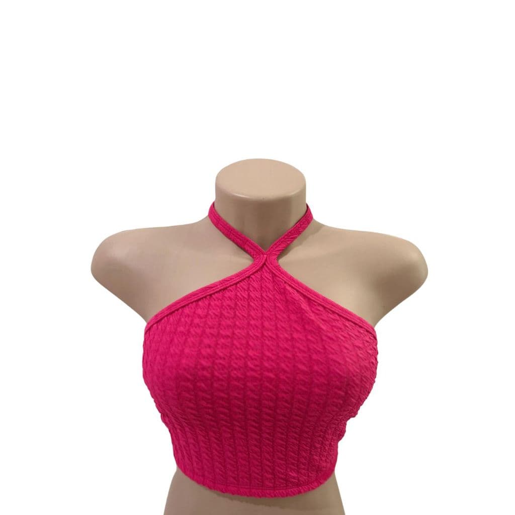 Cropped amarrar no pescoço top Amarração Pescoço Feminino Cropped x modinha cropped barato