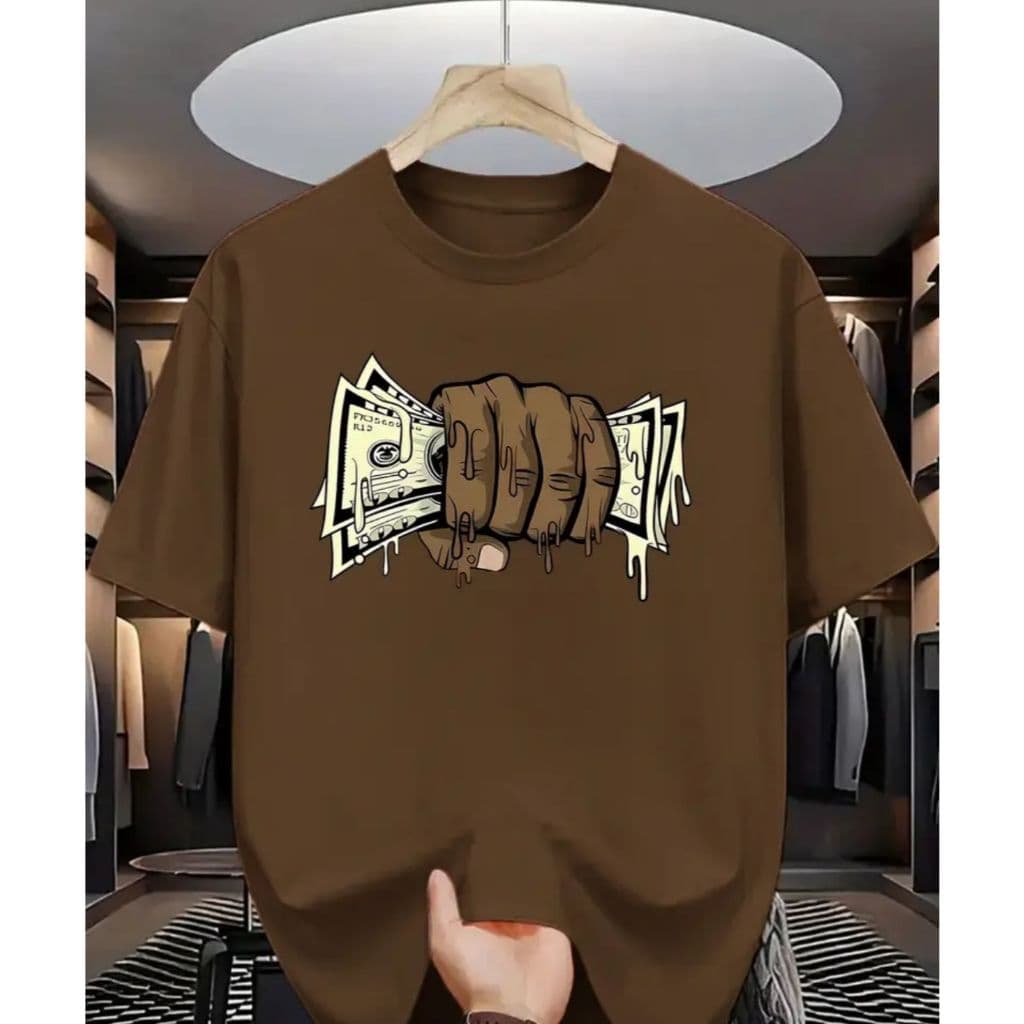 Camiseta masculina PEGA DINHEIRO Gola Redonda Manga Curta Algodão Moda Basica, Praia ,Verão  Todos Os Estilos