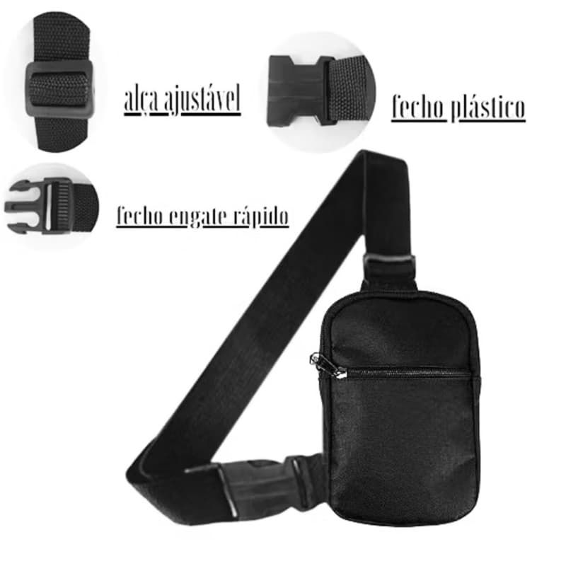 bolsa transversal pochete de ombro bag masculino feminino