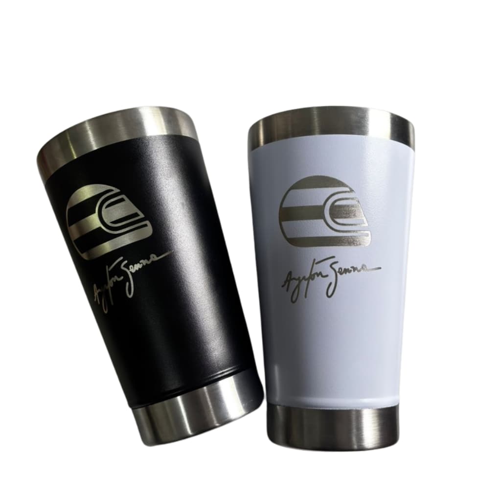 Homenagem a ayrton senna copo 473 ml termico