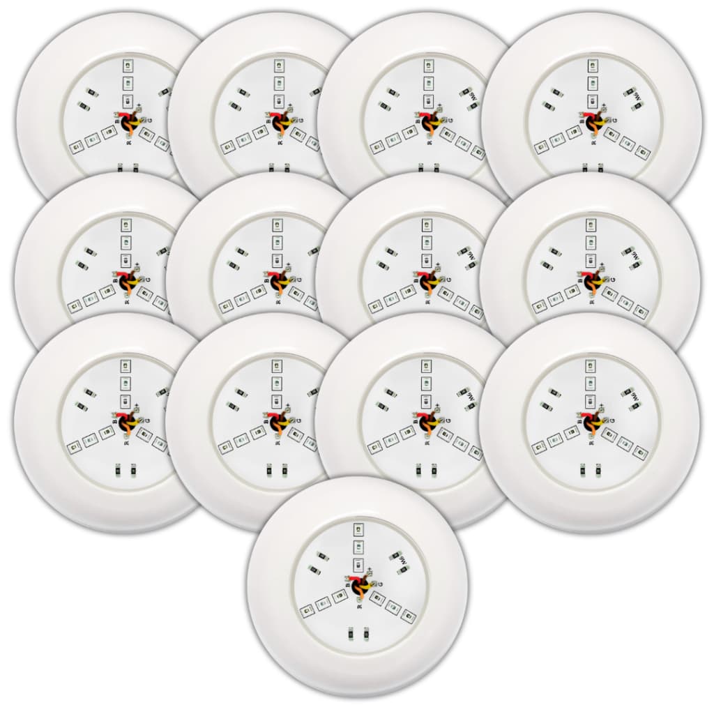 Kit 13 Mini Leds Refletores Para Piscina 9w Abs Rgb