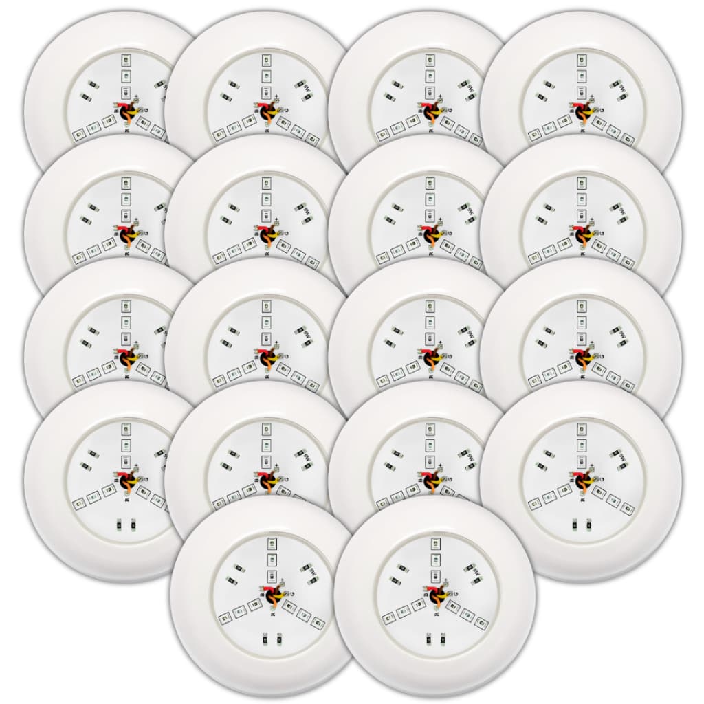 Kit 18 Mini Leds Refletores Para Piscina 9w Abs Rgb