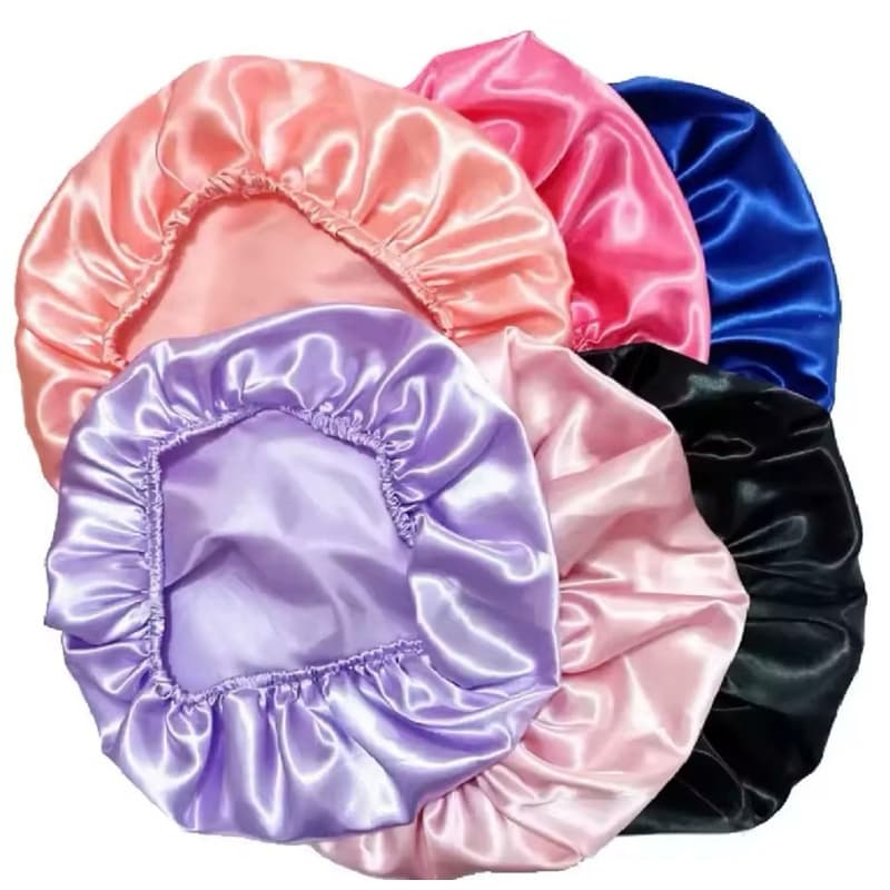 Kit 24 Toucas de Cetim Anti Frizz Cores Variadas Cuidados com os Cabelos Alta Qualidade