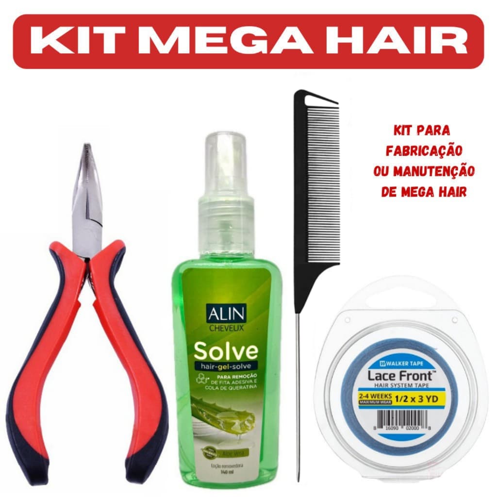 Kit para Manutenção de Mega Hair + Pente de Carbono