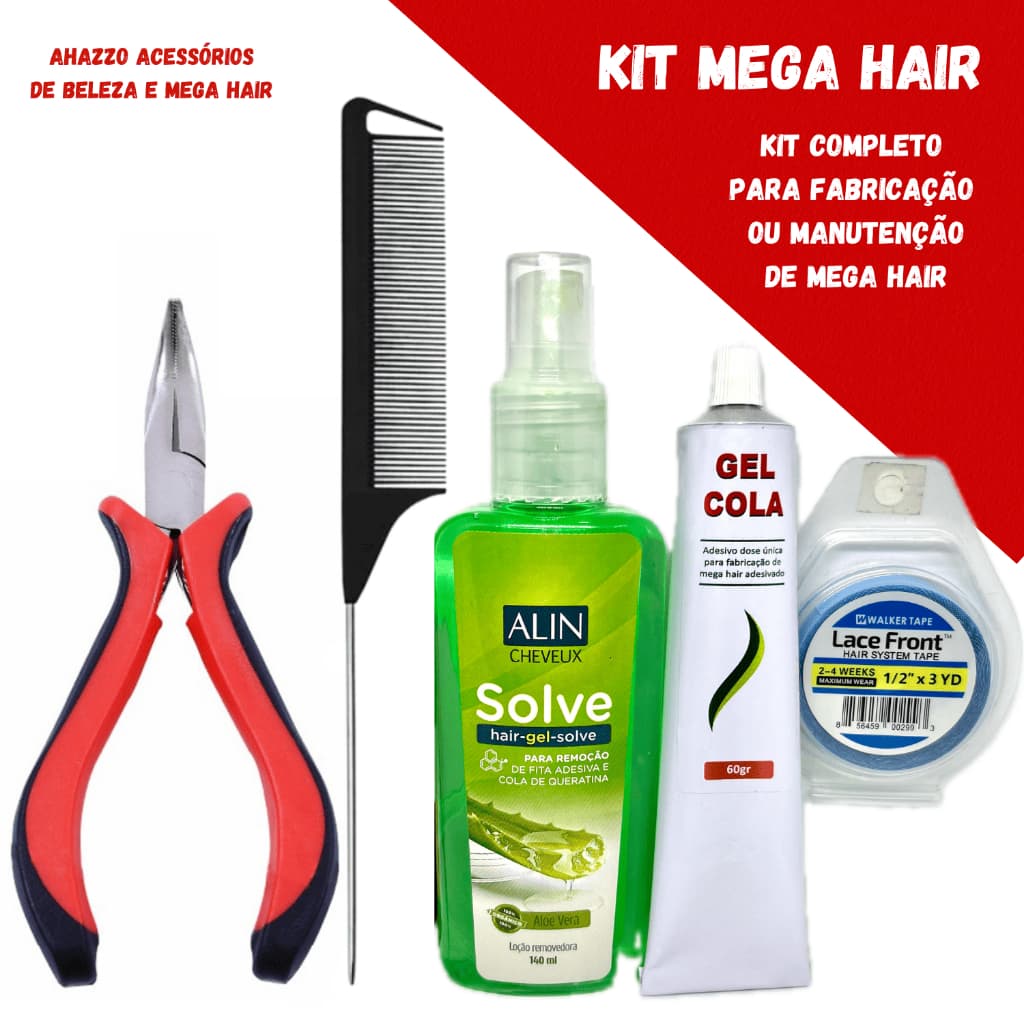Kit para Fabricação de Mega Hair + Gel Cola de 60g