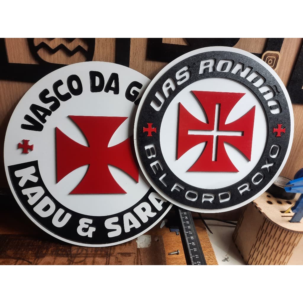 Quadro Vasco da Gama MDF em alto relevo personallizado com nome