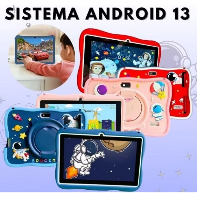 ￼Tablet Infantil Kids 7 Polegada com wifi bluetooth Android Super Resistente Smart fang