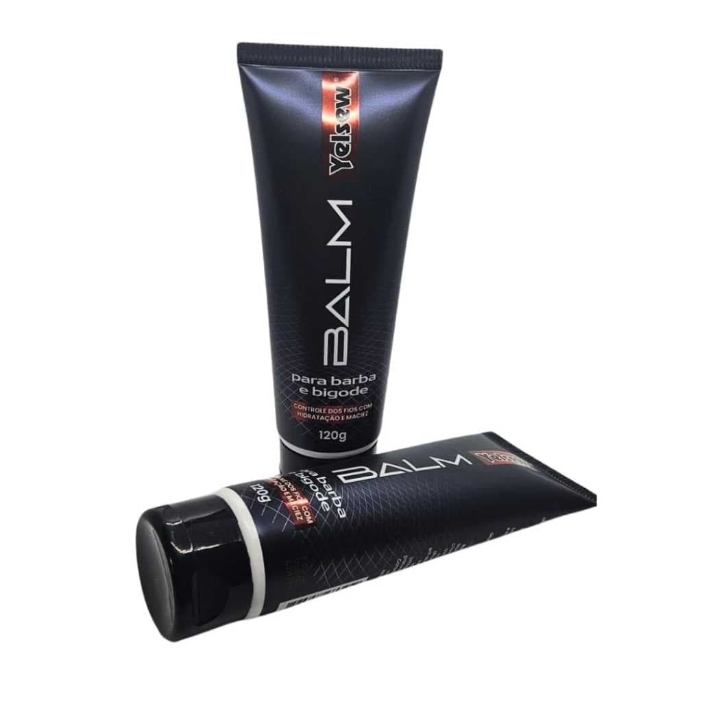 BALM PARA BARBA YELSEW 120g CUIDADOS COM A BARBA E BIGODE ANTIFRIZZ E HIDRATAÇÃO