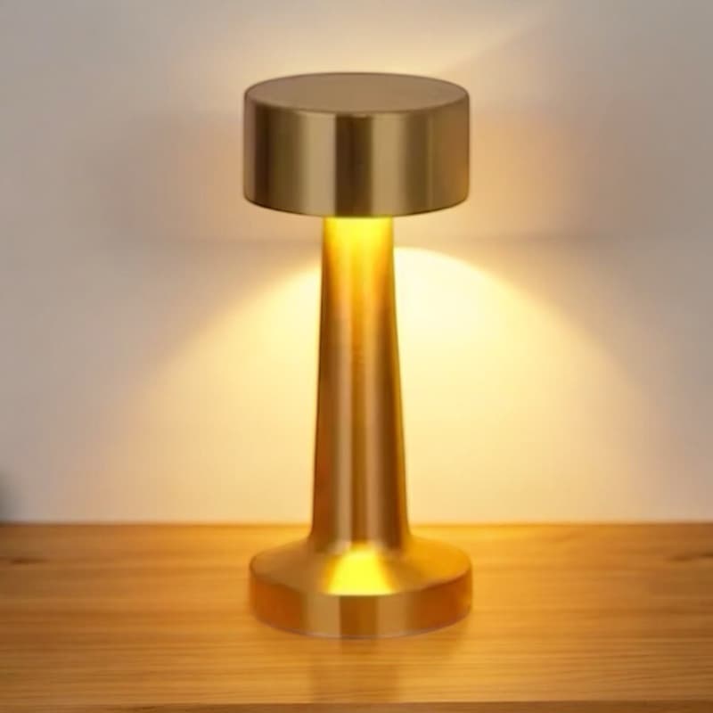 Luminária Abajur de Mesa Luxuosa 3 tons de Led Retro sensor de toque USB