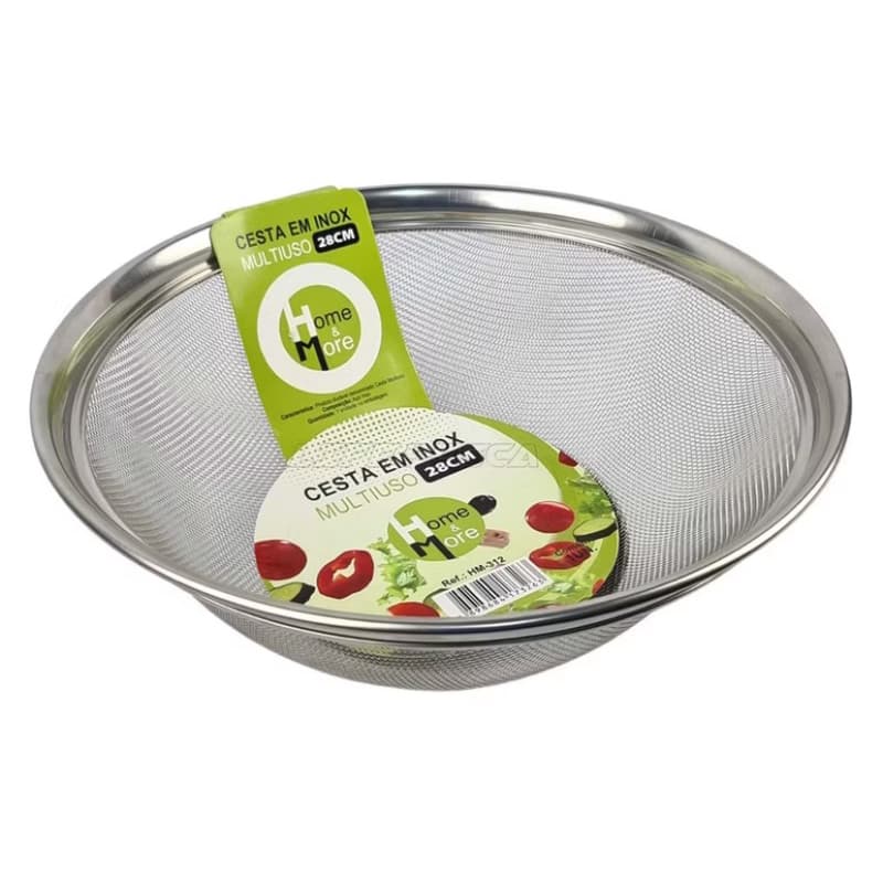 Escorredor Alimentos Lavador Arroz Frutas Massas Aço inox Multiuso