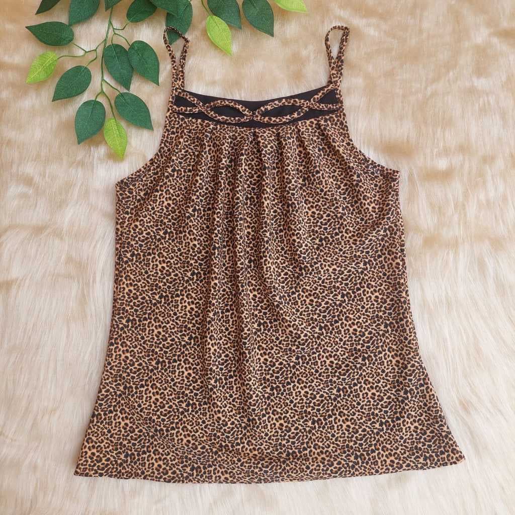 BLUSA REGATA FEMININA PLISSADA COM ALÇA REGULAVEL