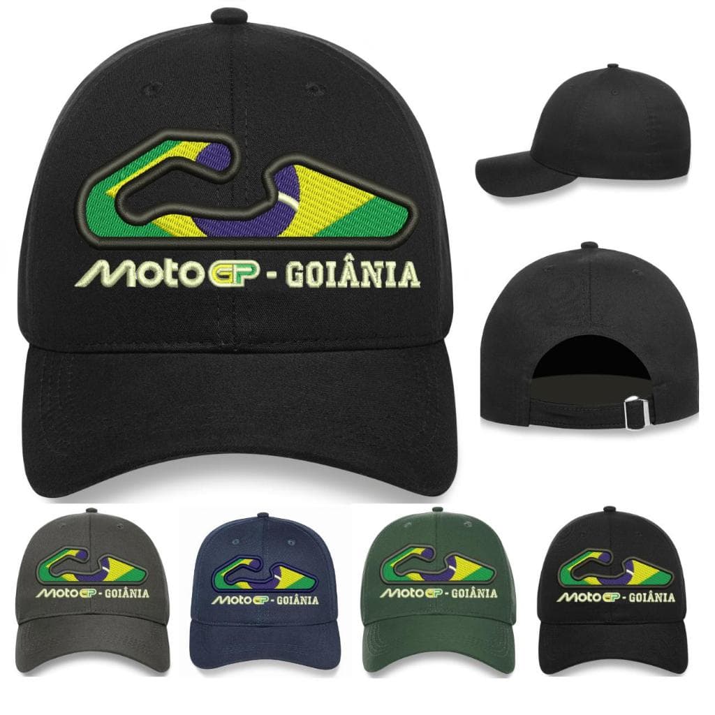 Boné Moto GP Brasil Aba Curva Ducati Honda Yamaha Suzuki Ktm Unisex Regulável