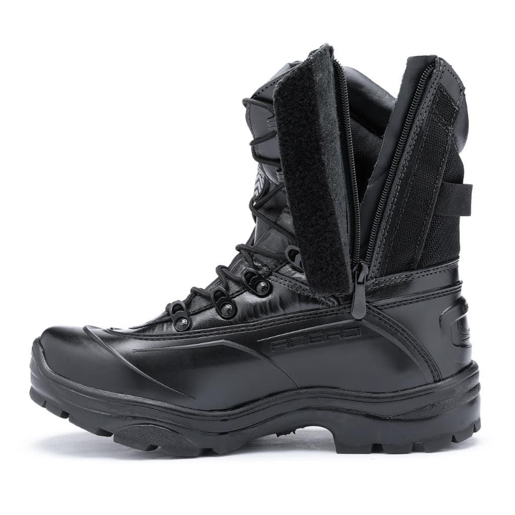 Bota de Combate Acero Tiger Pro Com Ziper Coturno de Segurança Caminhada Militar Bota Tática Policia Policial Bico PVC