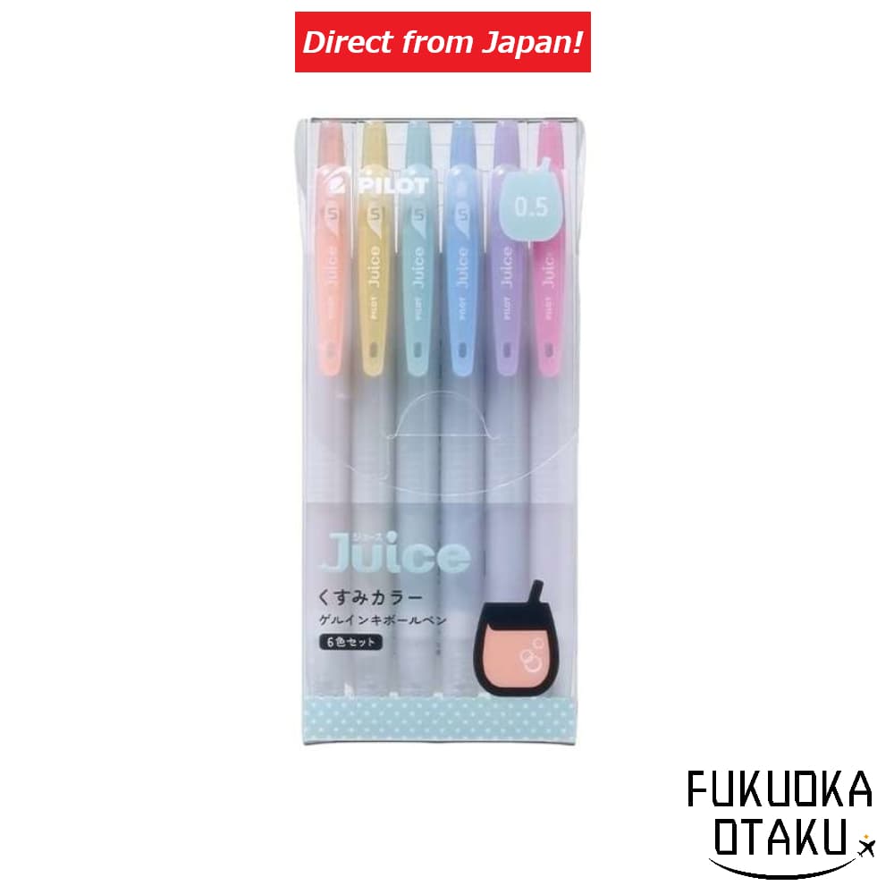PILOT Conjunto de Canetas Gel 6 Cores Suaves LJU-15-6CKU【Direto do Japão】