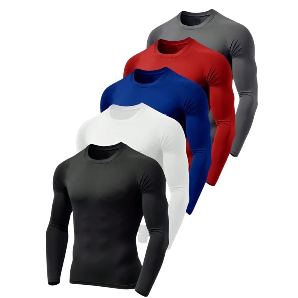 Kit 3 Blusas Térmica Proteção Uv 50+ Segunda Pele Camiseta Masculina Dryfit Treino Academia