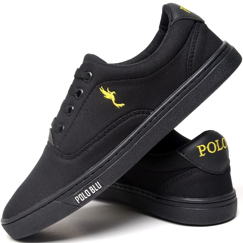 Tenis Infantil Masculino Cano Curto Baixo Polo Blu Tamanhos 27 ao  36