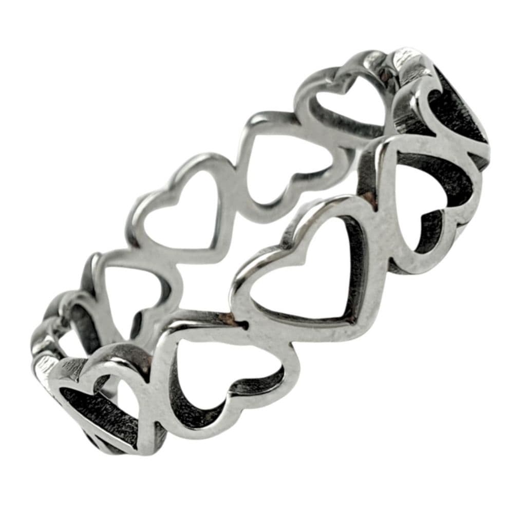 Anel Feminino Corações Coração Paixão Bela Linda Aço Inox Antialérgico Legítimo