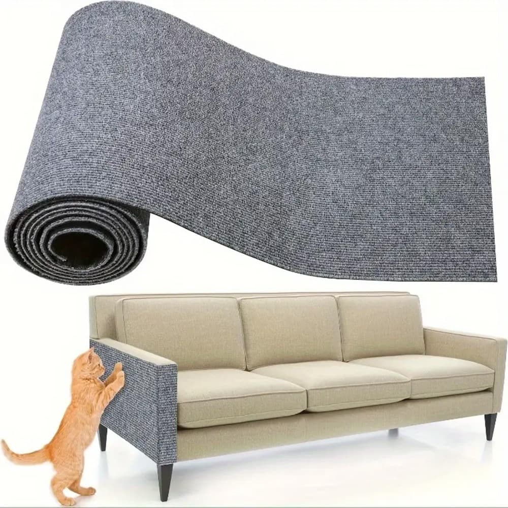 Arranhador Adesivo para Gato - Protetor de Sofá e Cama Box em Carpete Premium (40x100cm e 40x200cm)