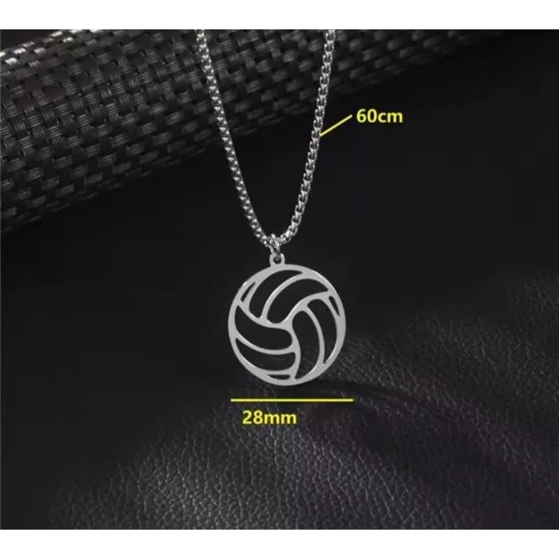 Colar bola volei aço inoxidável grande voleibol