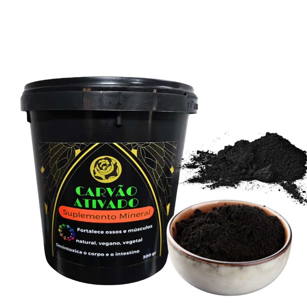 Carvão Vegetal Ativo  Suplemento Alimentar Natuaral 300g
