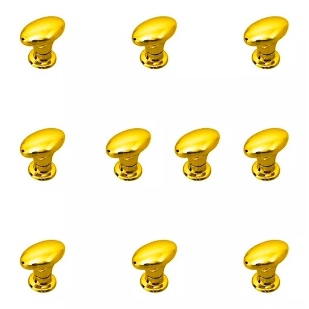 Puxador Grande Oval Com Parafuso Para Móveis 10 Unidades