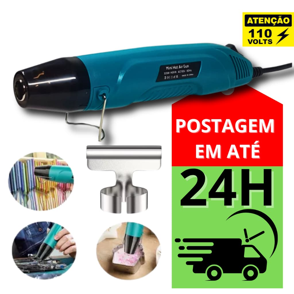 Soprador Pistola de Ar Quente 110v Trabalhos Manuais Prática Compacta Potente 350º Componente