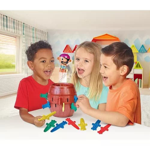 Jogo Barril Pirata Pula Pirata Original Tamanho Grande Brinquedo Infantil Crianças Escola Creche