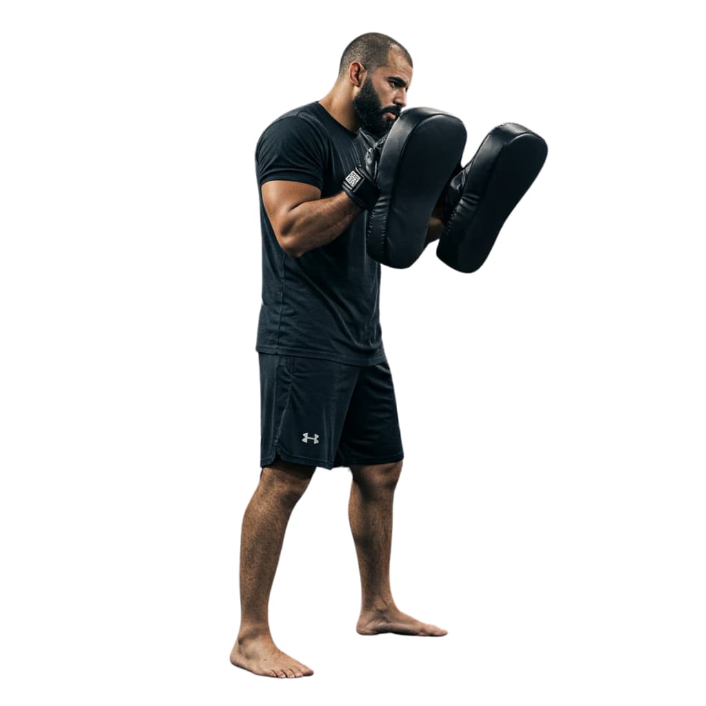 Aparador de Chute e Soco Pao Manopla para Joelhadas Thaipad Escudo Lutador Boxe Treino Academia Luta
