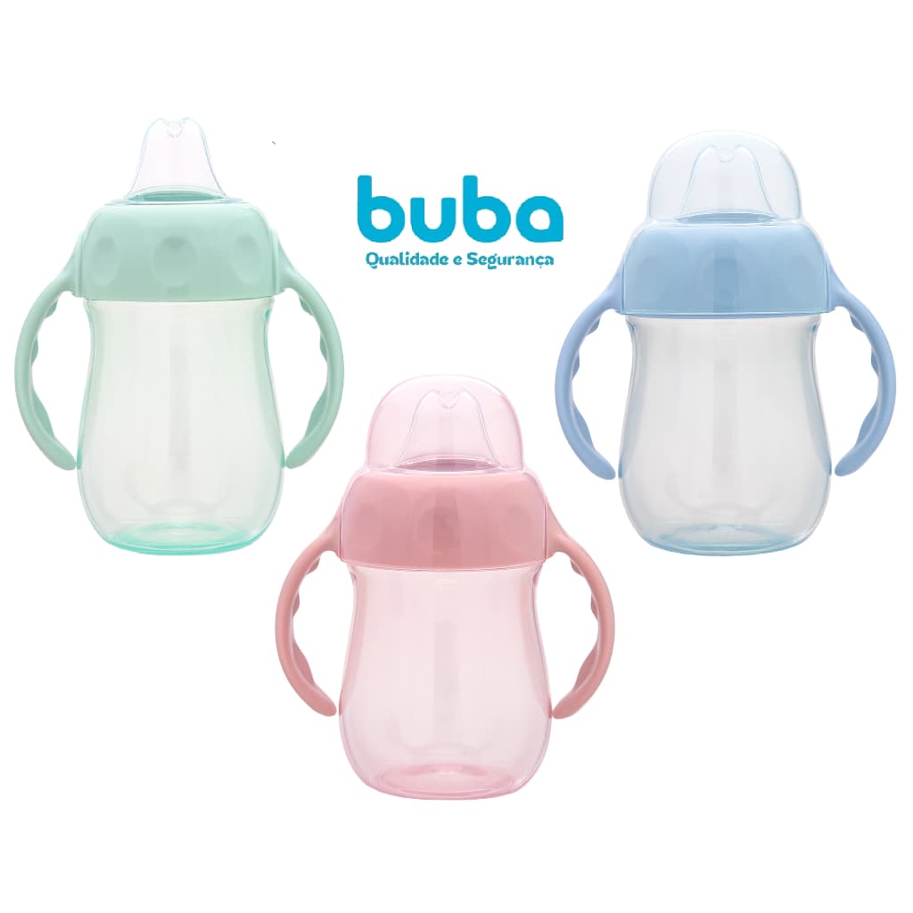 Copo de Treinamento Com Alça e Bico De Silicone 160ml Buba