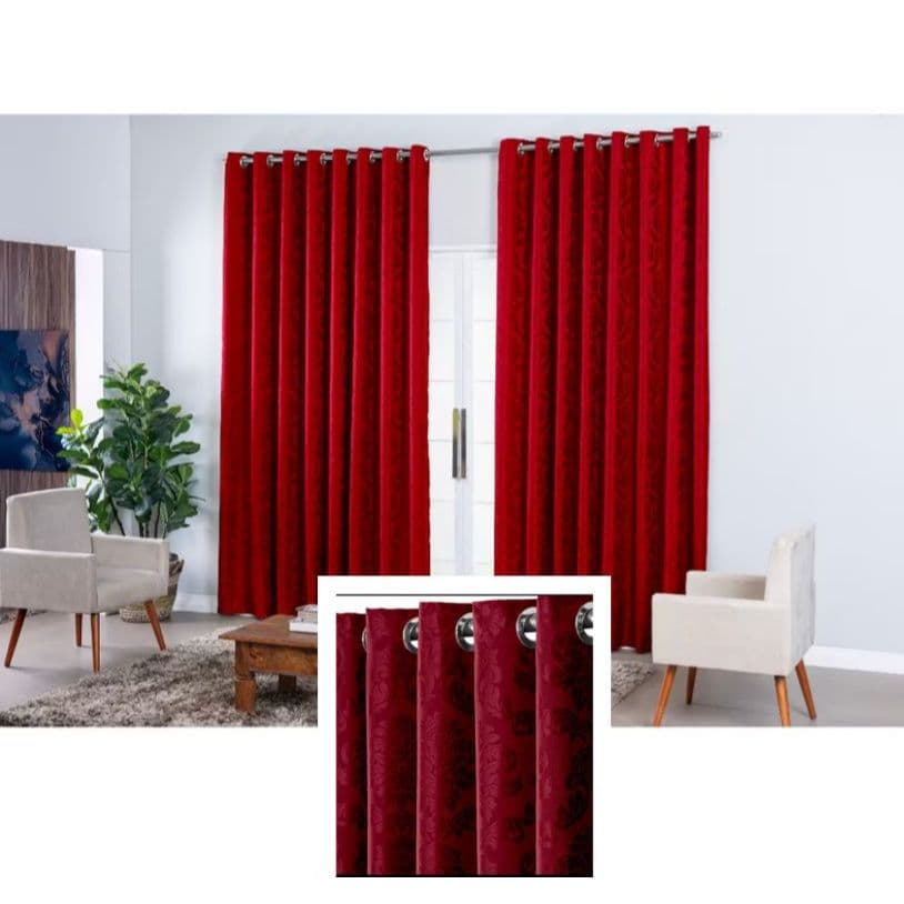 CORTINA JACQUARD SALA E QUARTO 3,00 LARG X 2,70 ALT