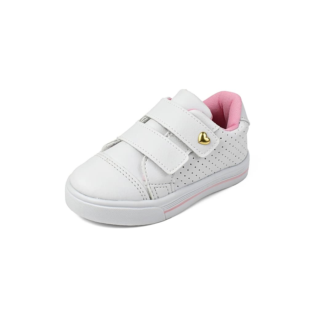 Tenis infantil casual menina moda confortável escola promoção volta as aulas tendência leve sofisticado feminino velcro.