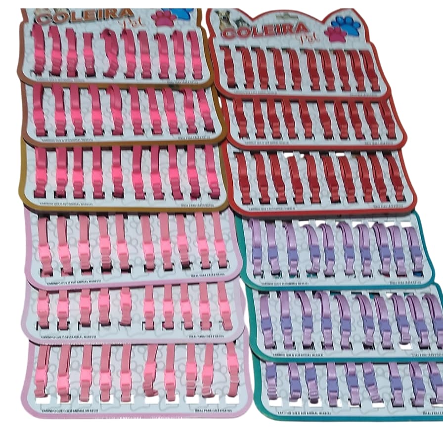 kit com 20 CARTELA DE COLEIRA PARA GATO