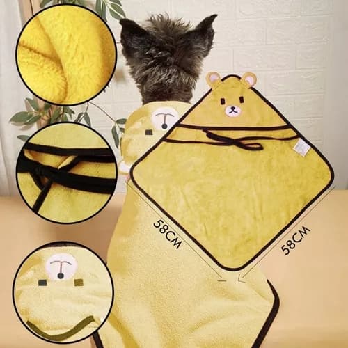 Toalha Pet Para Banho Cães E Gatos Microfibra Alta Absorção M