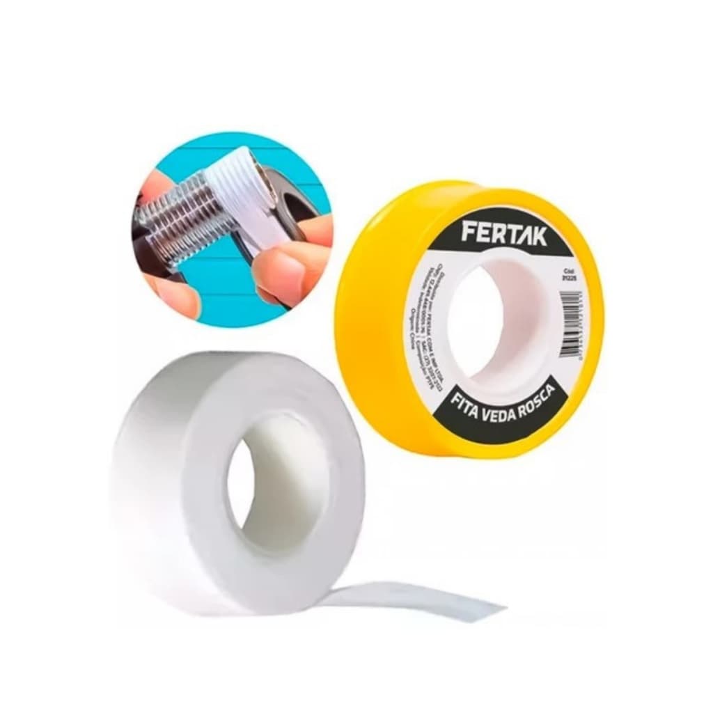 Fita Veda Rosca 18mm x 25m | Vedação Profissional | Hidráulica, Gás e Ar