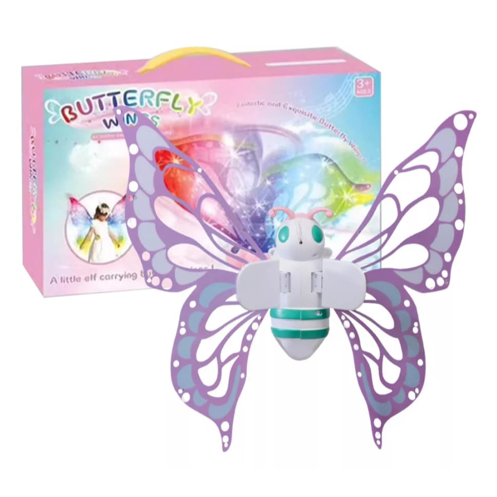 Asas de Borboleta Iluminadas Infantil Asas de Fada Brilhantes com Luzes LED