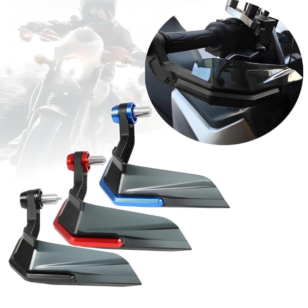 Par de Protetor de Mão para Motocicleta Universal — Proteção Contra Vento  p/ Manete Guidão Manoplas
