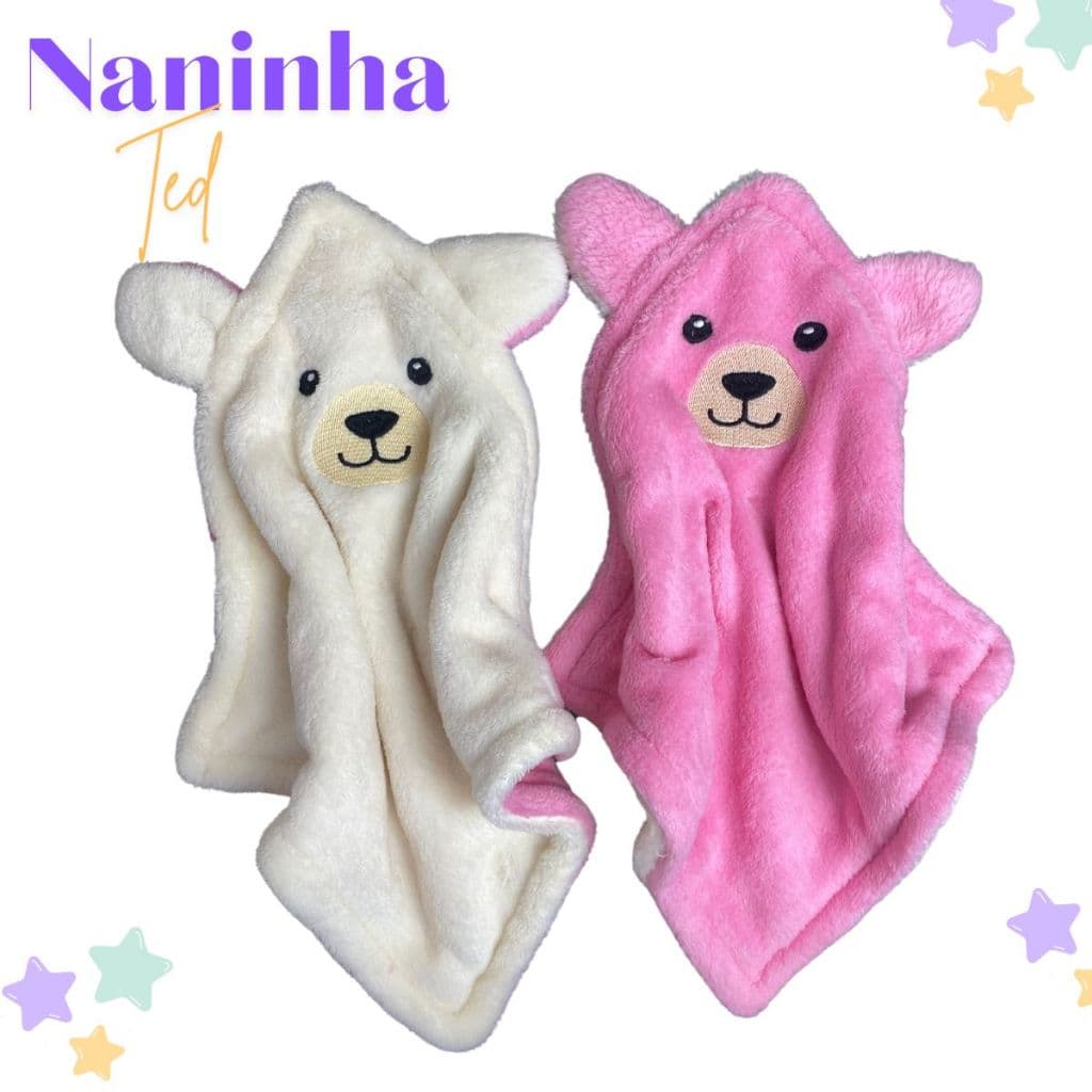 Naninha Pelúcia Paninho de Bichinho Antialérgico para Bebê